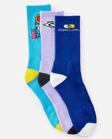 Rip Curl Retro Crew Fleece Sock - 3 Pack