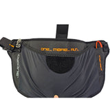 Ozone waist bag fro putting a parawing in with text one...more...run... and velcro closure