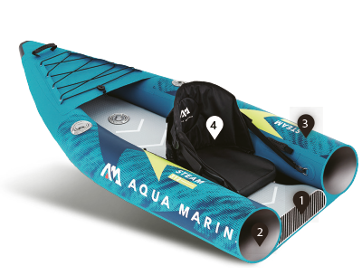 Aqua Marina Steam-312 Whitewater Inflatable Single Kayak