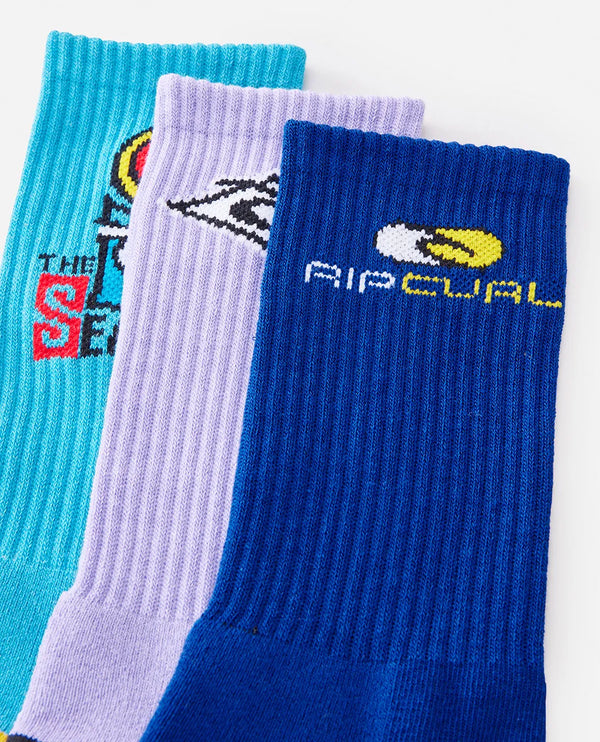 Rip Curl Retro Crew Fleece Sock - 3 Pack
