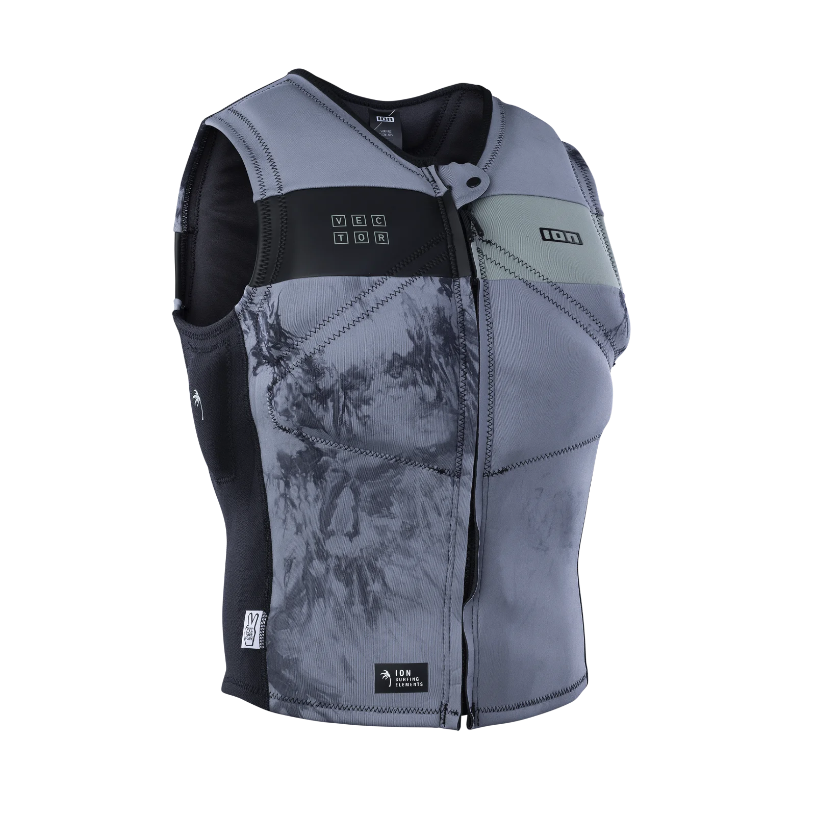ION Vector Amp Impact Vest Front Zip - Half Padded – 109watersports