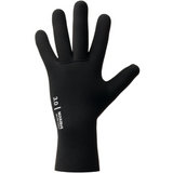 A single black neoprene wetsuit glove shown from the back, featuring white printed text that reads '3.0 | NUWAVE' on the back of the hand, set against a plain white background.