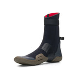 A single water sport boot in black with a brown sole and a red lining visible at the collar, shown against a plain white background.