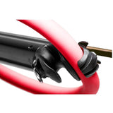 Close-up of a single rubber band installed through the dual-band muzzle on a Cressi Fast Yuma speargun