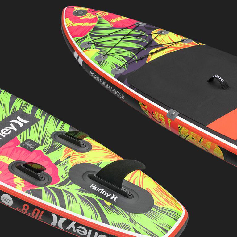 Hurley ApexTour Midnight Tropics Inflatable Paddleboard Set | 10' 8" Long